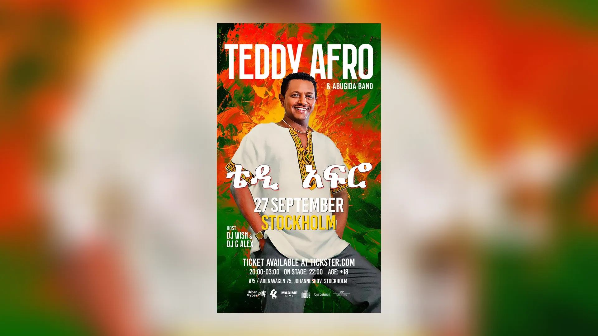 Teddy Afro & Abugida Band in Stockholm