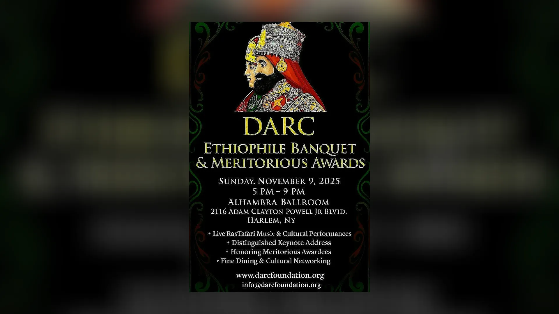 RasTafari Ethiophile Banquet & Meritorious Awards