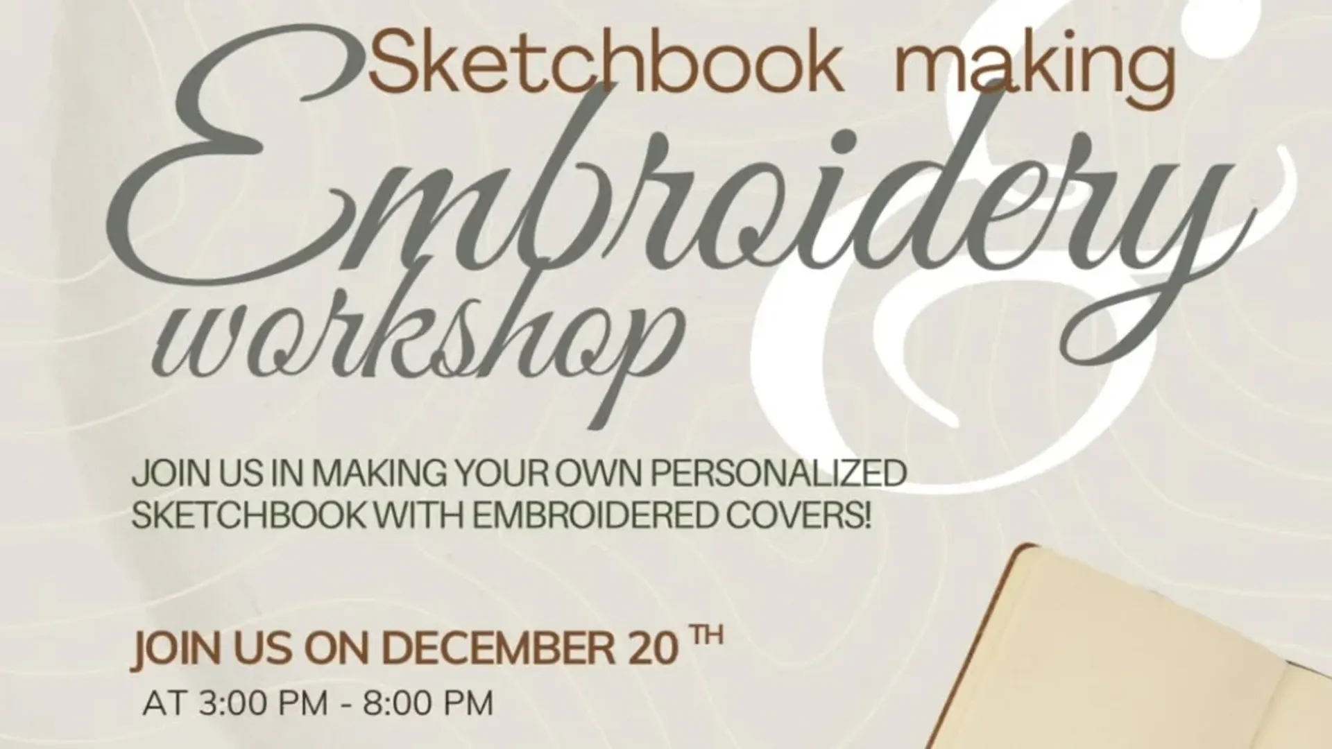 Sketchbook Making & Embroidery Workshop