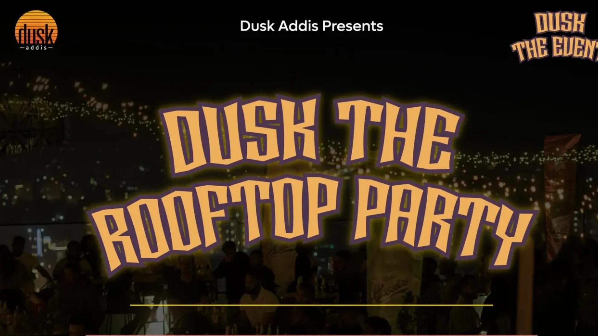 Rooftop party at dusk Addis!